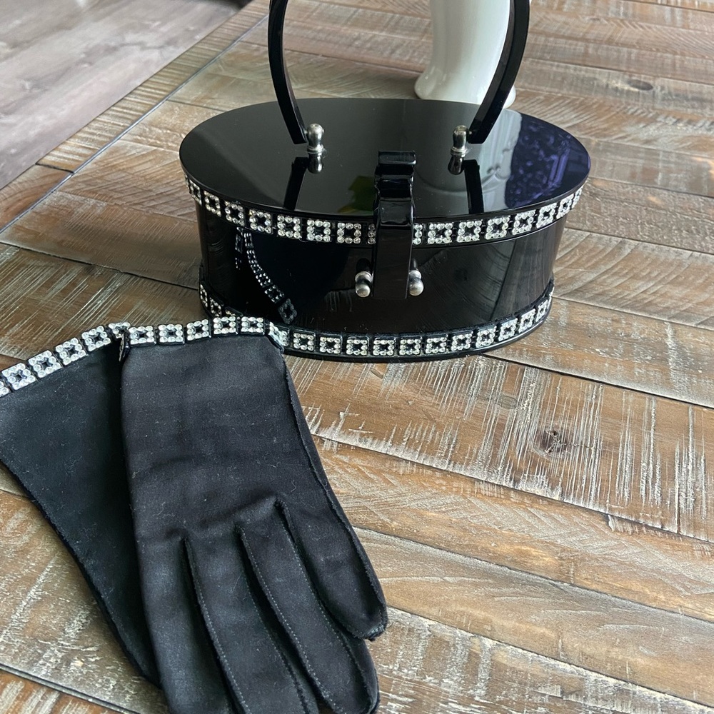 Black and Rhinestone Willardy Purse